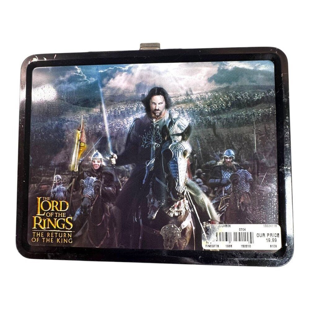 The Lord Of The Rings Return Of The King Metal Lunchbox Matching Thermos Set SEE
